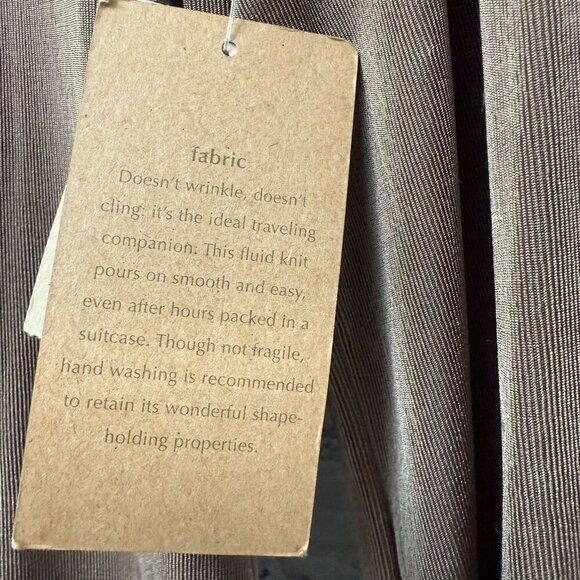 COLDWATER CREEK Women's Top Small Stretch Slinky Knit Long Sleeve Tan Tunic NWT - Picture 10 of 12